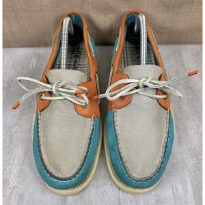Sperry Mens Top Sider Slip On  Colorblock Preppy Moccasins Boat Shoes Size 9.5M